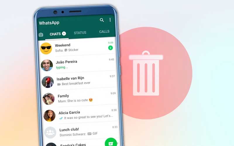 حذف پیام بدون اثر در واتساپ